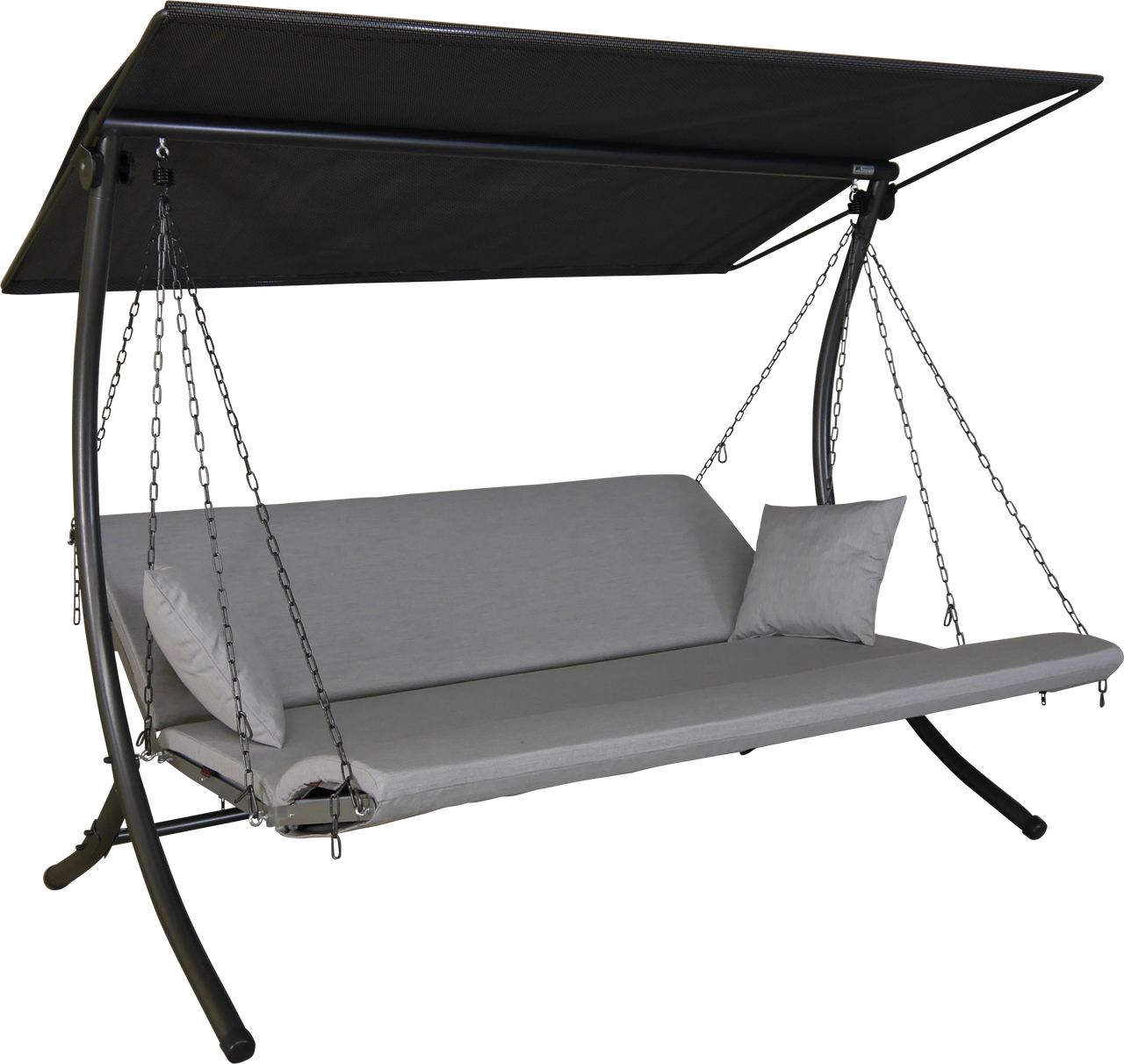 Hollywoodschaukel Luxus Zip granit