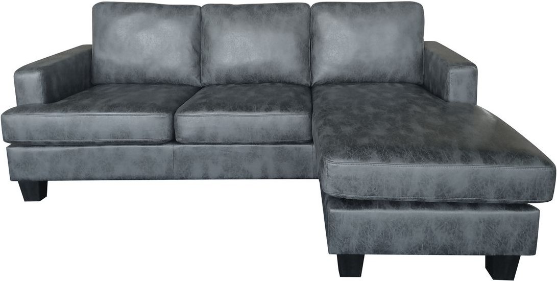 Thumbnail - Happy Home Ecksofa in Vintage Optik grau