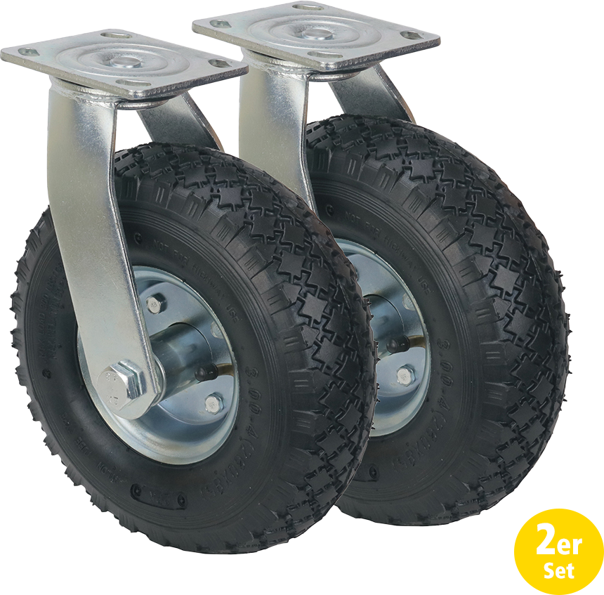 Thumbnail - Rollensatz für Alu-Behälter mit 4 Lenkrollen