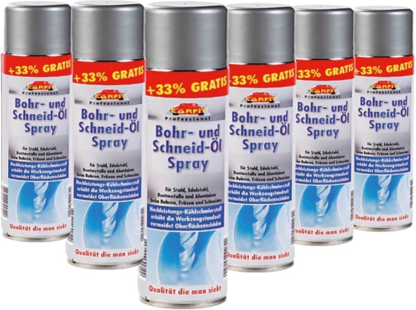 Bohr-/Schneid-Öl Spray 6er Set