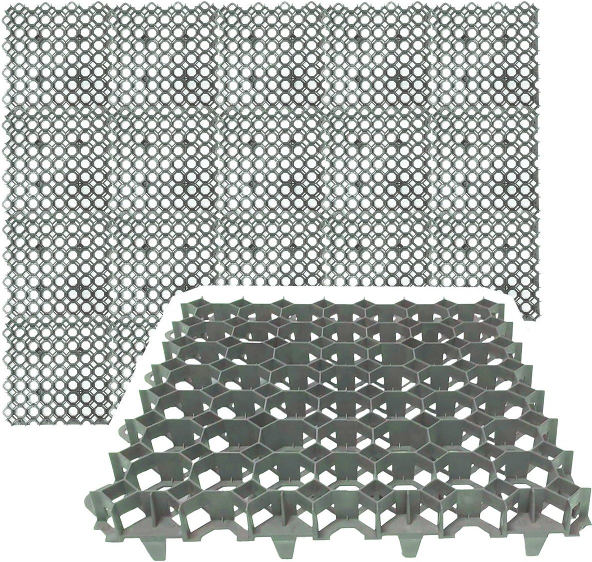 Rasengitter aus Kunststoff 50 x 50 cm, 4m² Bodenfläche, grün