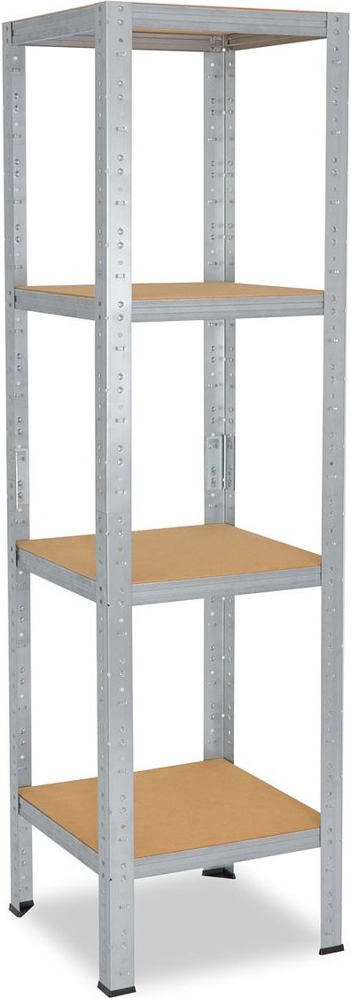 HOME 155x50x50cm Schwerlastregal in verzinkt mit 4 Böden