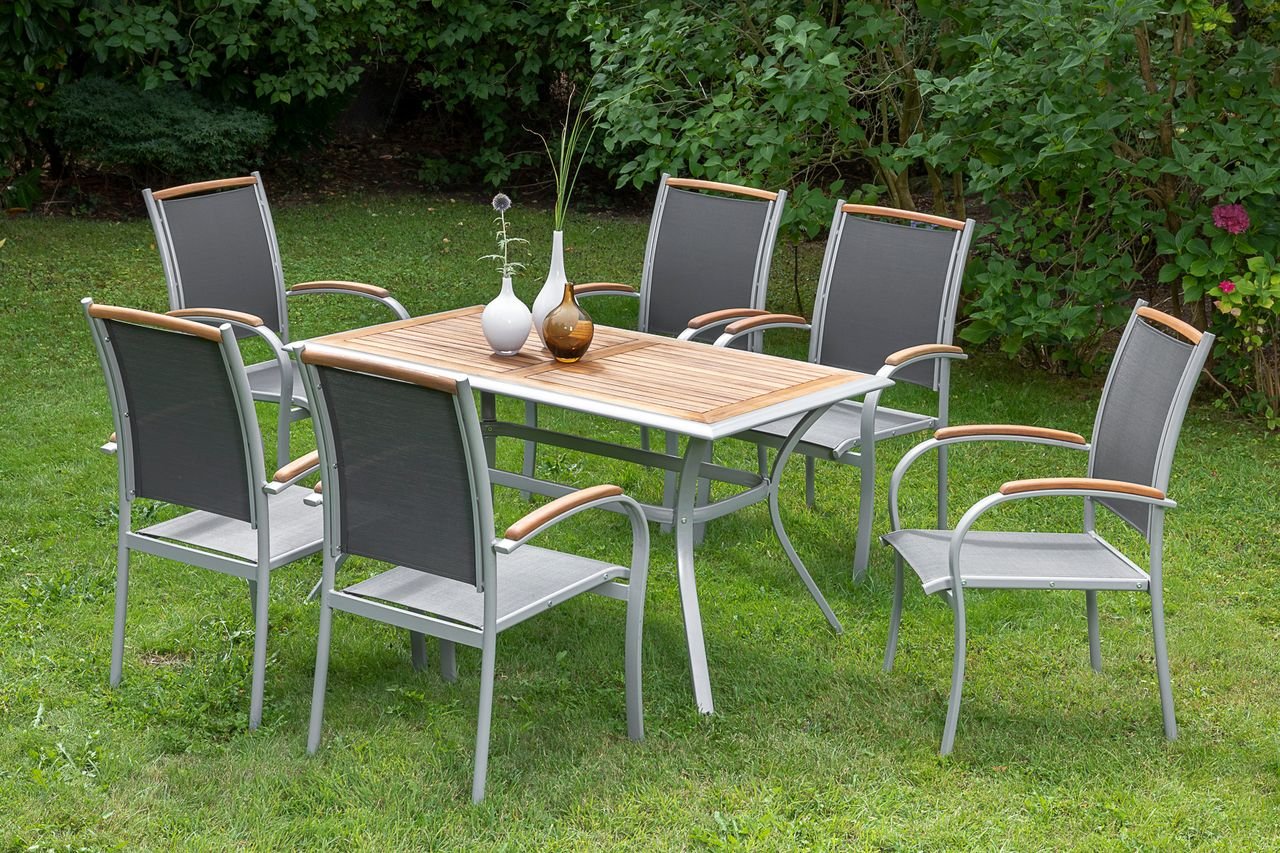 Siena Set 7tlg. Tisch 140x80 cm