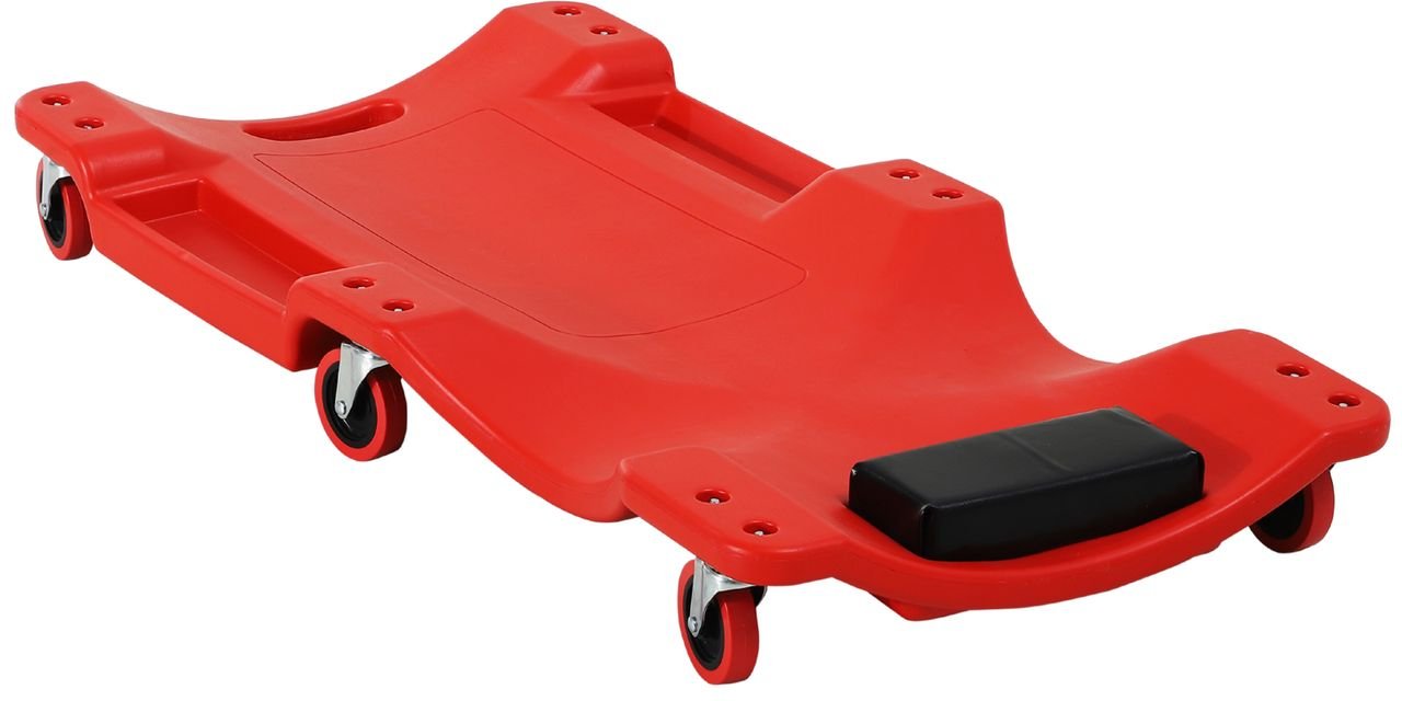 KFZ Rollbrett Werkstattliege Auto Montageliege Montagerollbrett, Rot