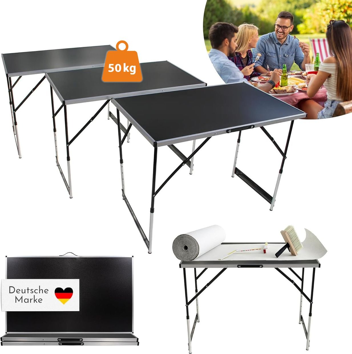 Premium Mehrzwecktische, 50kg Tragkraft pro Tisch