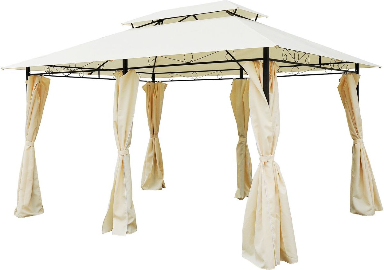 Thumbnail - Pavillon Gartenpavillon Partyzelt Gartenzelt Festzelt Doppeldach 3x4 m