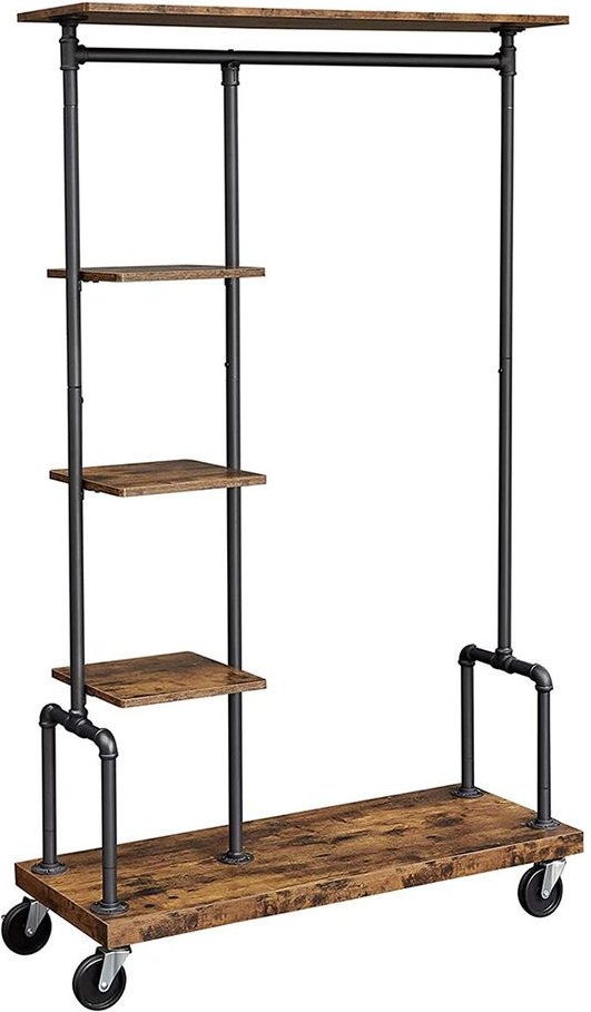 Garderobe mit Gitterablagen Industriestil