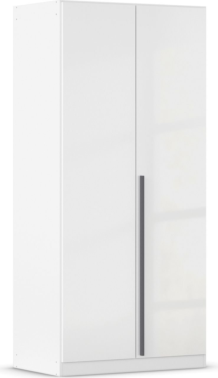 rauch Alba Kleiderschrank 2-türig, Farbe Hochglanz Weiß/Weiß Breite 91 cm