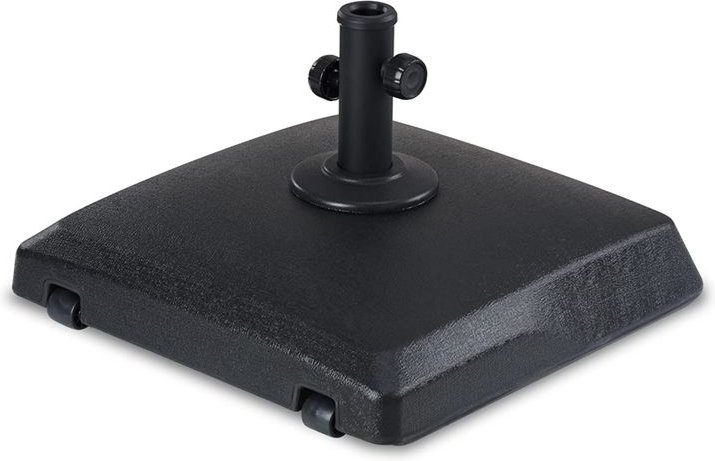 LECO Kunststoff-Schirmständer mit Rollen, 55 x 55 cm, anthrazit-schwarz