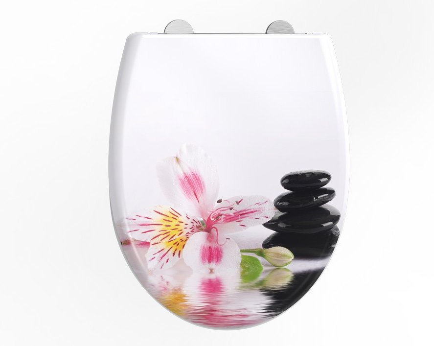 Duschwell Duroplast WC-Sitz mit Motiv - Lilie