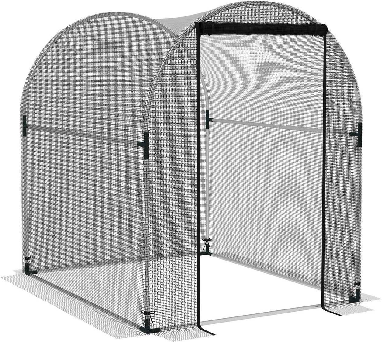 1,2x1,5x1,5m Gartennetz, Pflanzenschutzzelt mit Tür und Stahl