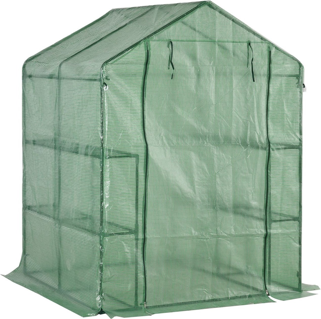 Foliengewächshaus Treibhaus Blumenregal Tomatenhaus 143x138 x195 cm