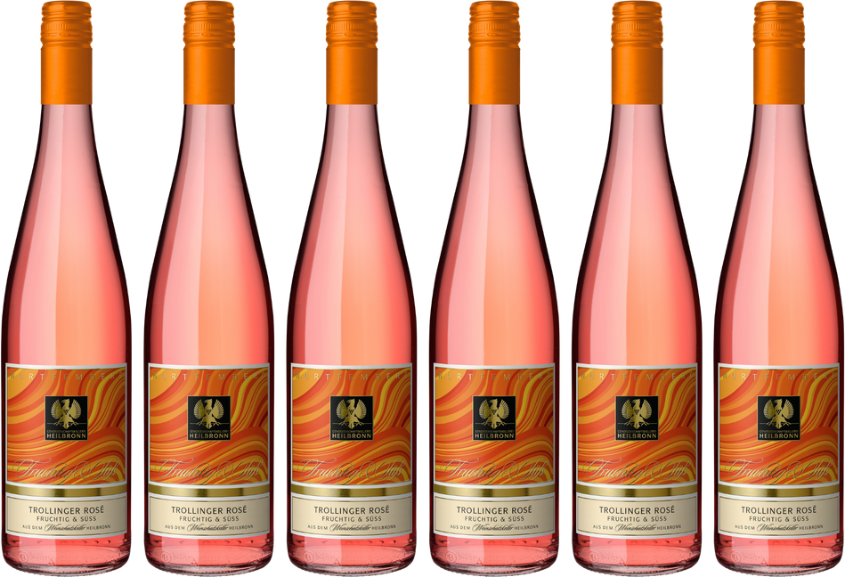 Heilbronner Trollinger Rosé Qualitätswein fruchtig & süß 6er Karton 0,75L