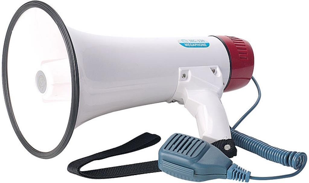 Megafon mit Sirene und Musik