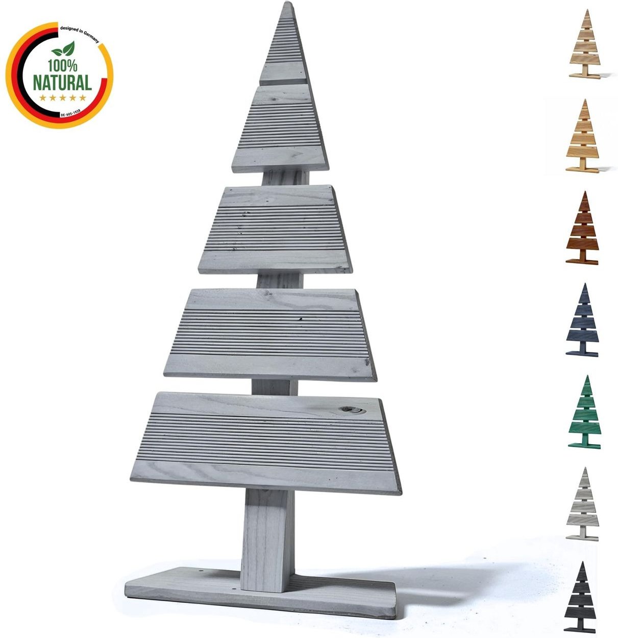 Weihnachtsdekoration 60cm Holz-Weihnachtsbaum Dekobaum Tannenbaum Grau