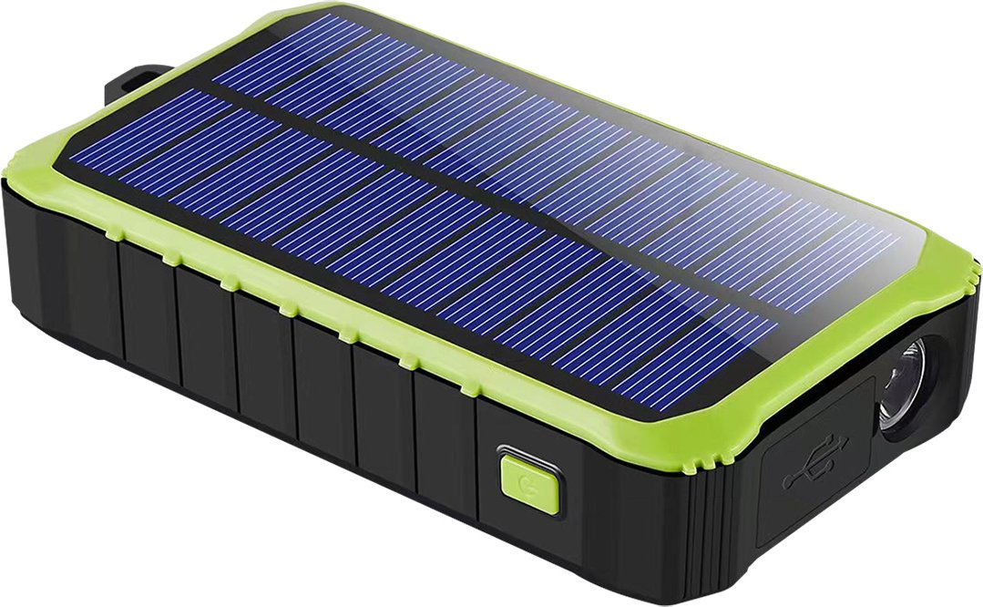 Solar USB Powerbank „Crank10“ 10.000 mAh Schwarz