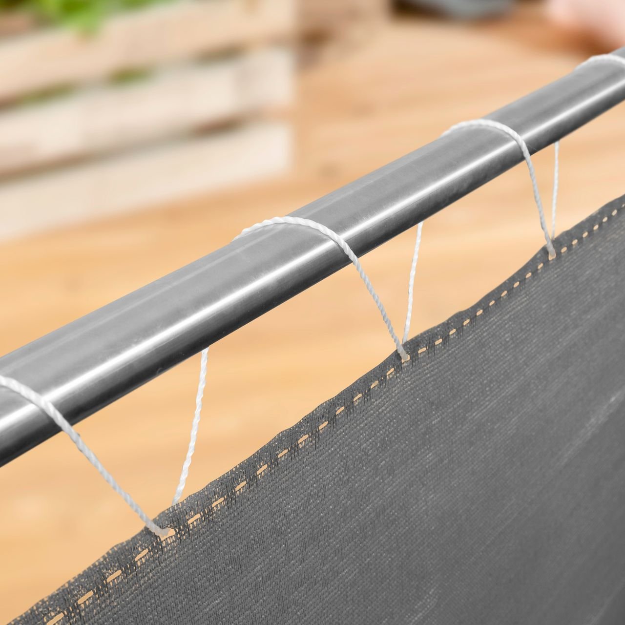 Balkonbl. SYLT 0,9x5m, uni-grau