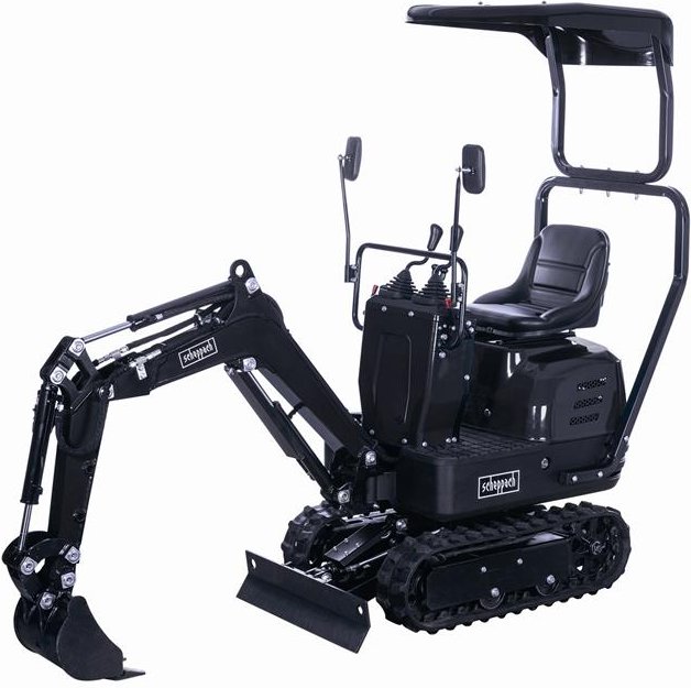 Scheppach Mini-Bagger MIB800-BE Black Edition inkl. Baggerdach