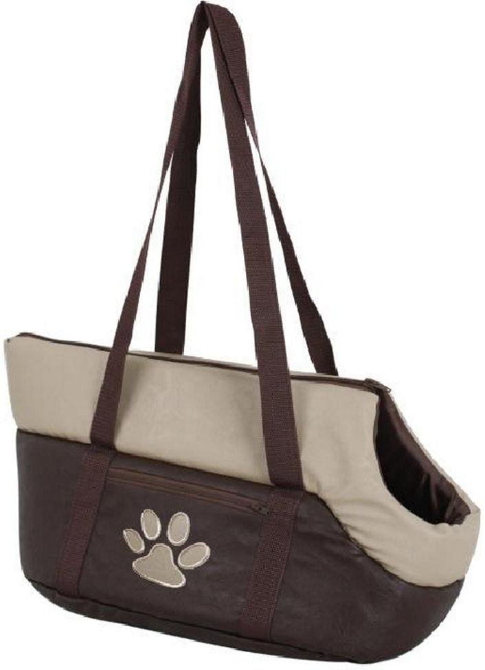 Tragetasche "Classic-Deluxe" Gr.S, braun/weiss