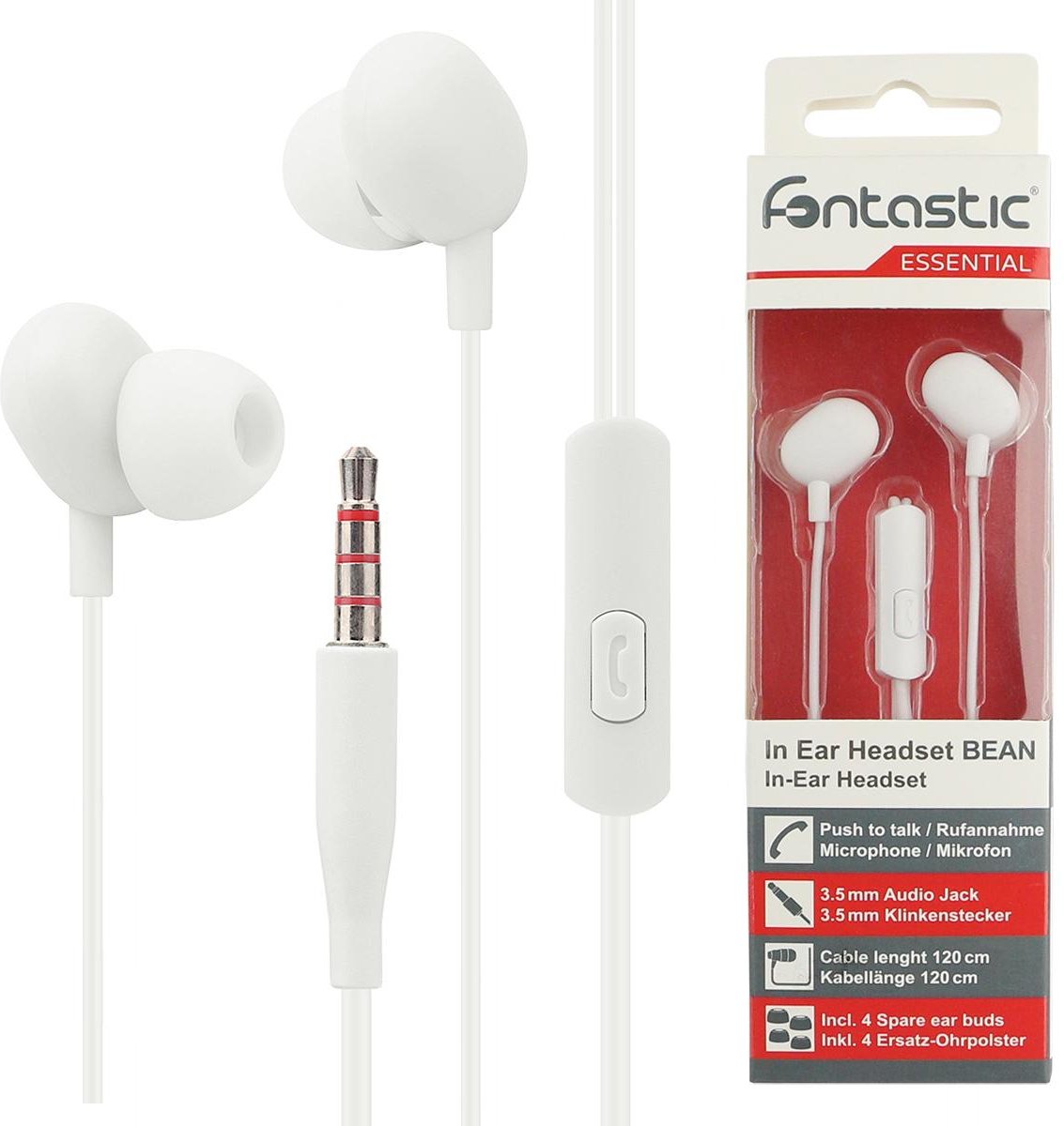 Thumbnail - In-Ear Headset "Beans" Weiß