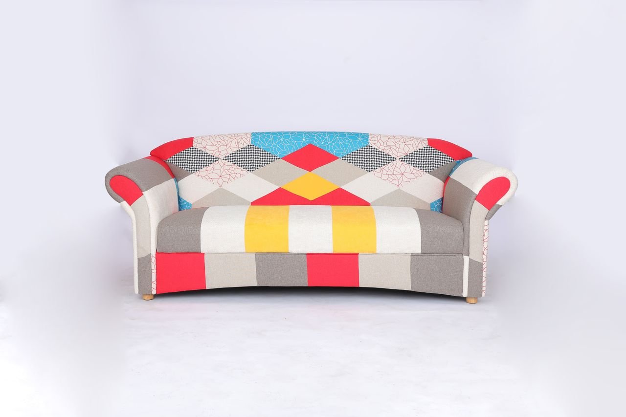 3-Sitzer Sofa Loretta, ca. 204 x 83 x 85 cm – Bunt