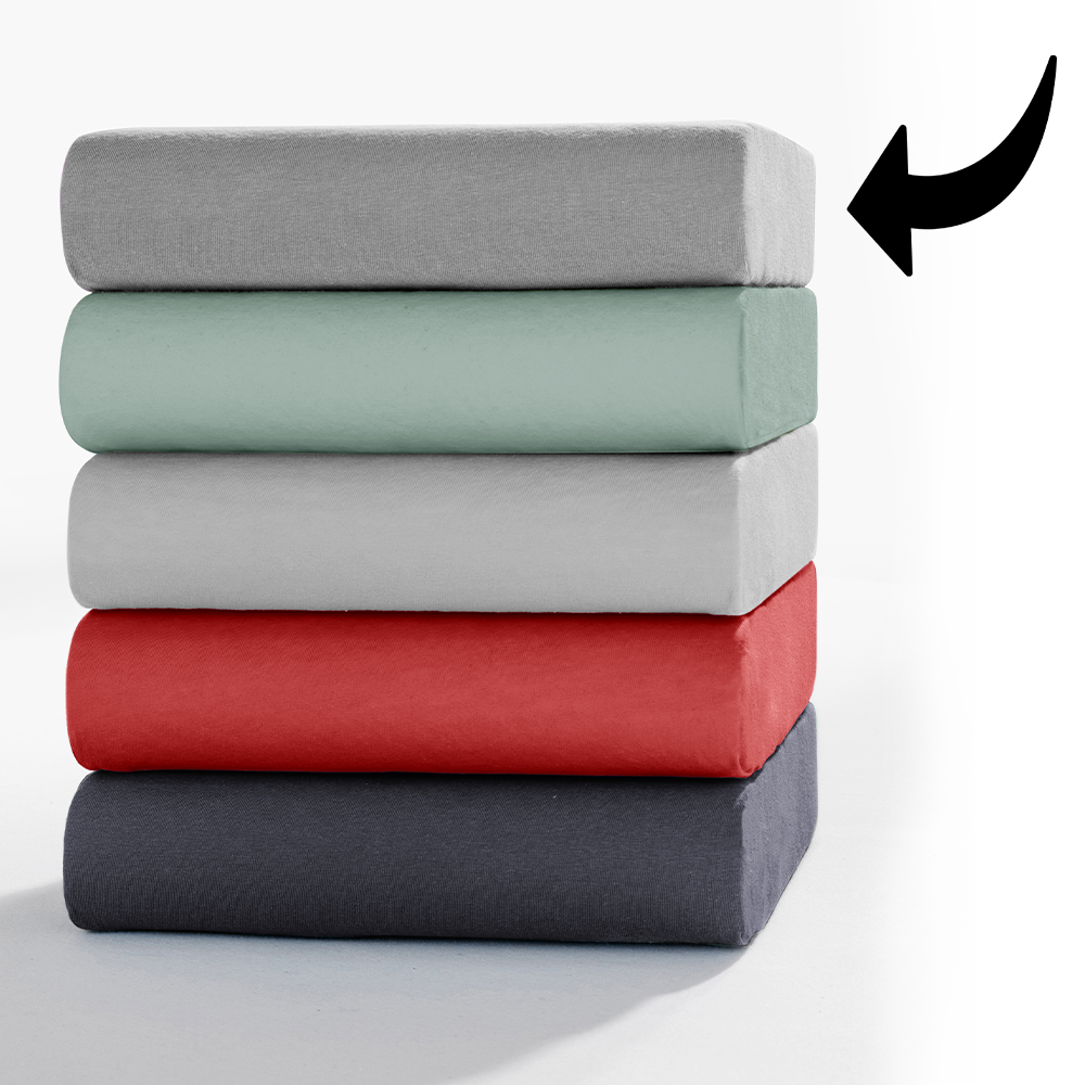 Thumbnail - Interlock Doppeljersey-Spannbetttuch ca. 180 – 200 x 200 cm