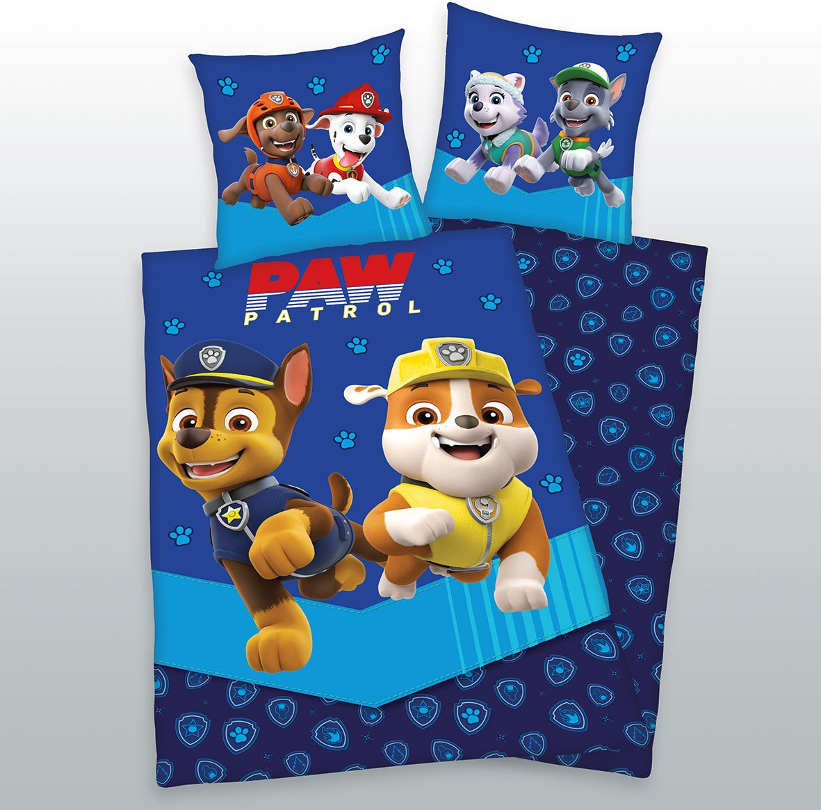 Paw Patrol Bettwäsche Größe 80x80 + 135x200 cm