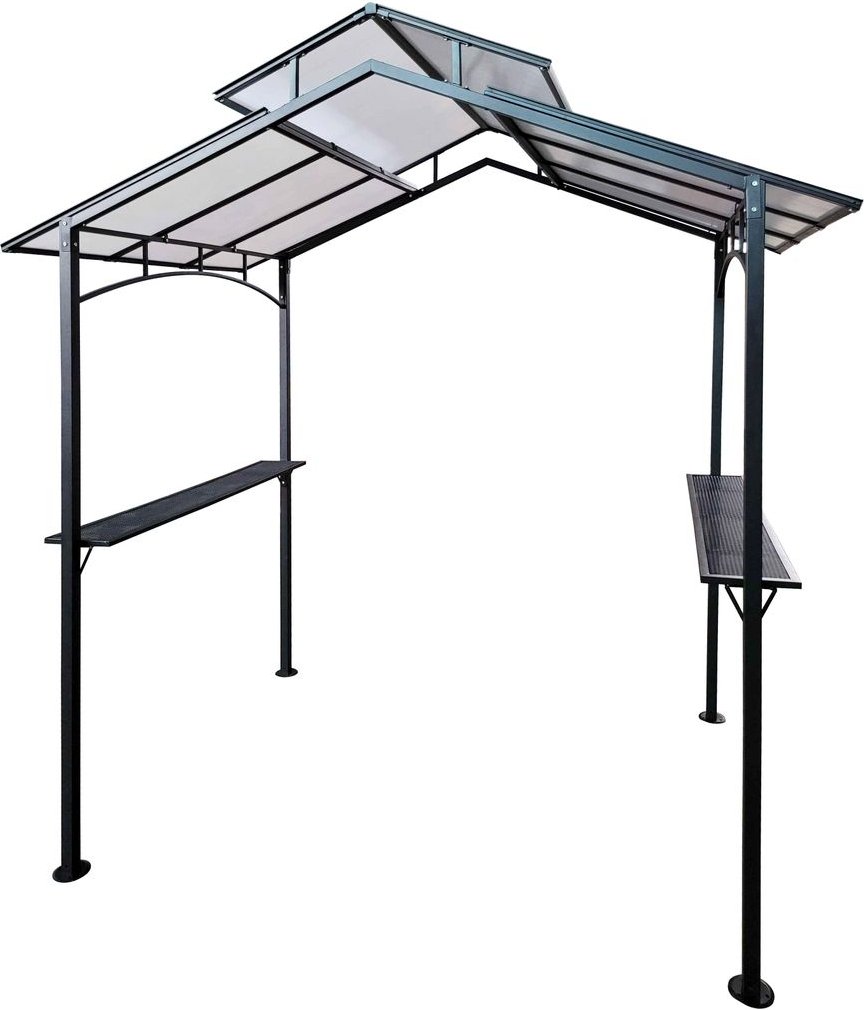 Grillpavillon aus Stahl, ca. 240 x 150 x 250 cm - Anthrazit