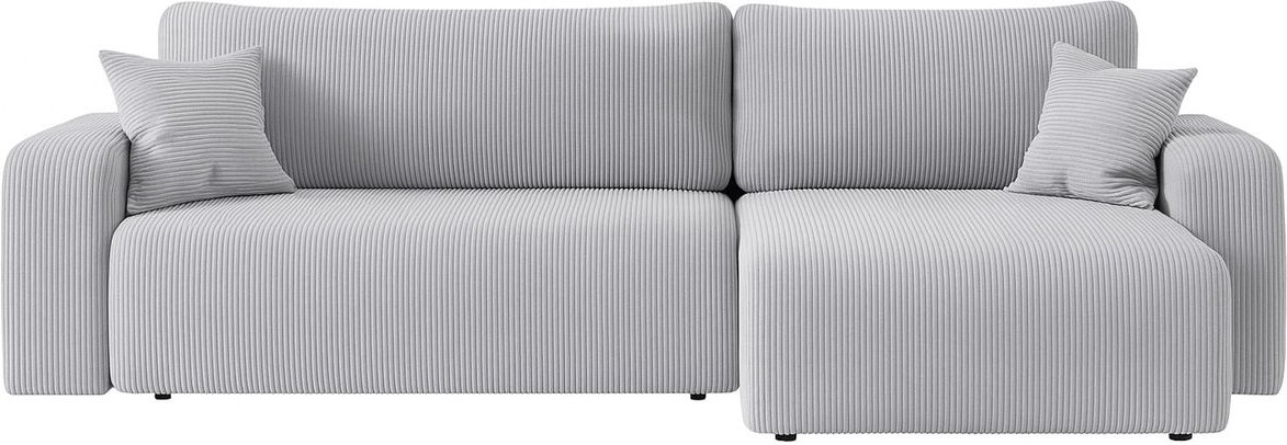 Ecksofa Austin 272x224 cm Cord Silbergrau Poso 110