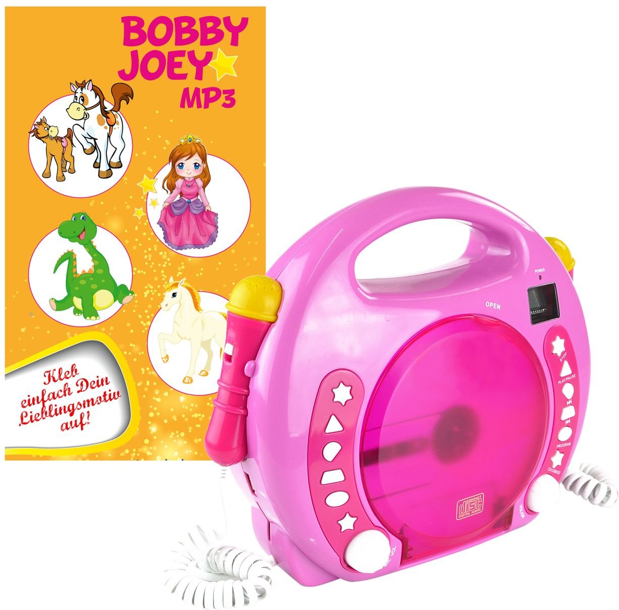 X4-TECH Kinder CD-Player Bobby Joey MP3 pink