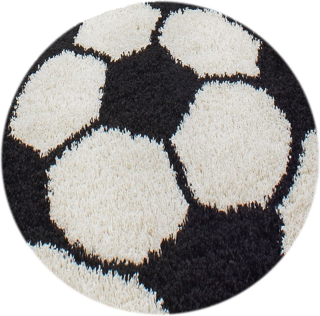 Teppich, FUN 6001, BLACK, 120 x 120 cm