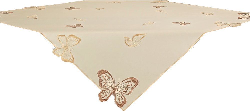 Tischwäsche mit besticktem Konturensaum