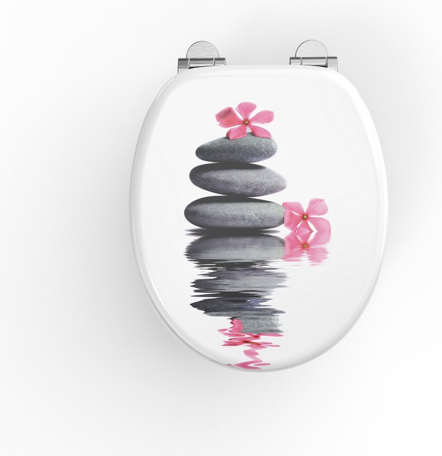 Duschwell MDF WC-Sitz 3D - Steinturm Blume