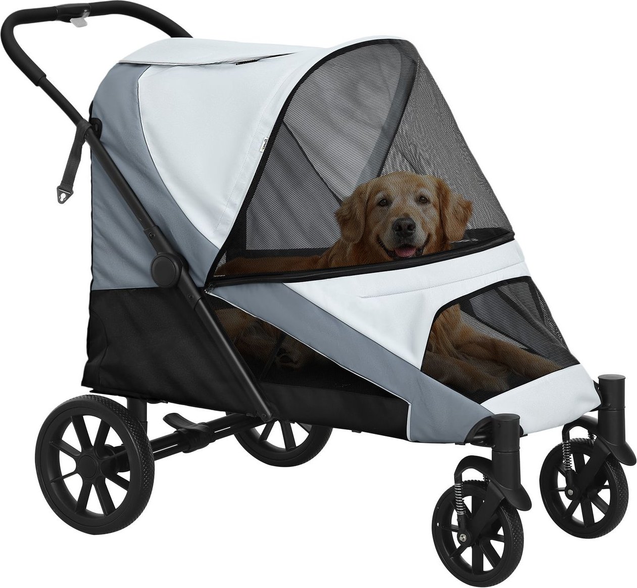 Thumbnail - Hundewagen Hundebuggy klappbar für große Hunde & Katzen bis 30 kg Katzenbuggy