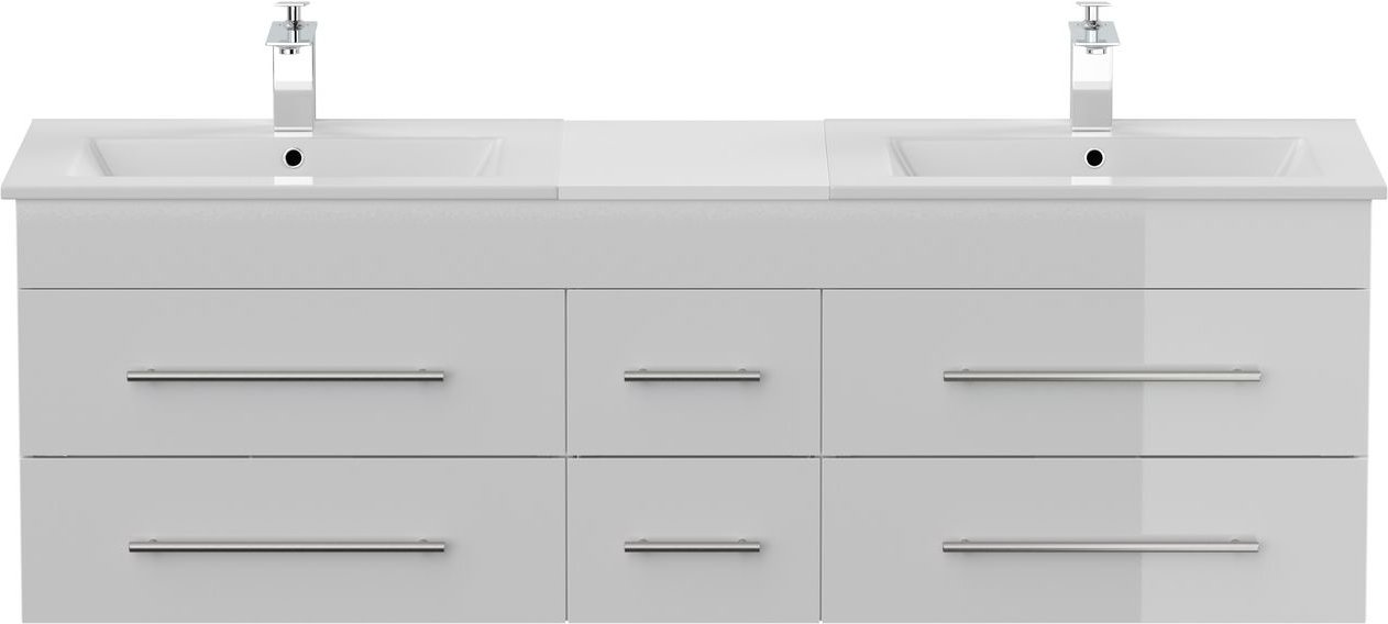 Badmöbel Nero XL weiss hochglanz