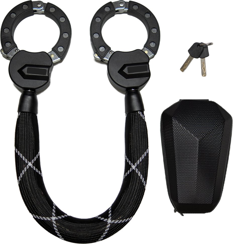 Fahrrad-Kettenschloss, Handschellenverschluss inkl. Aufbewahrungstasche
