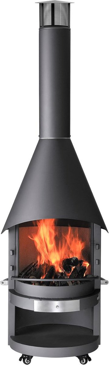 Garten-Grillkamin "Fuego" Ø70 x (H) ca. 226 cm Stahl