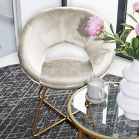 Samtstuhl SELESA Beige