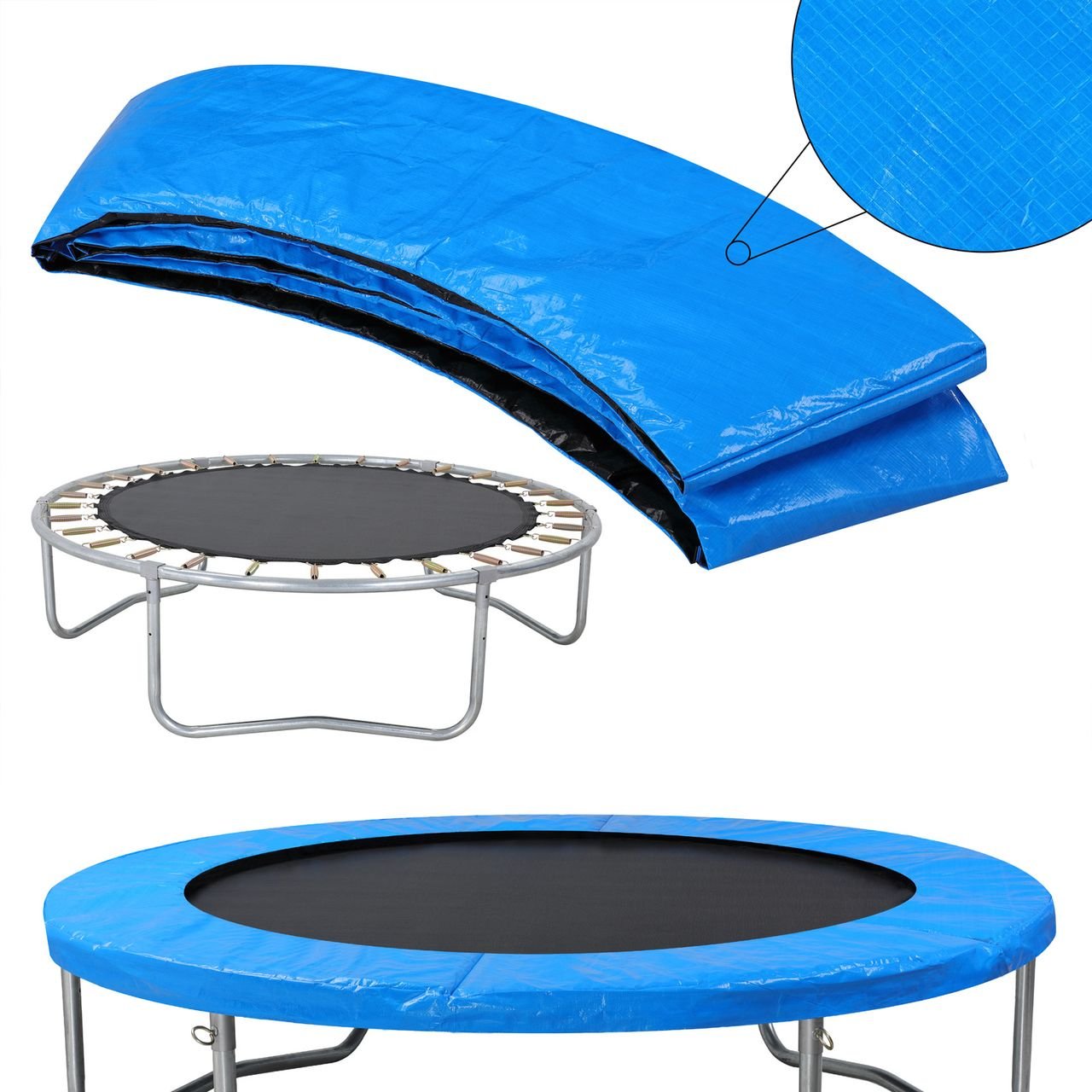 monzana Federabdeckung Trampolin Blau Ø183cm