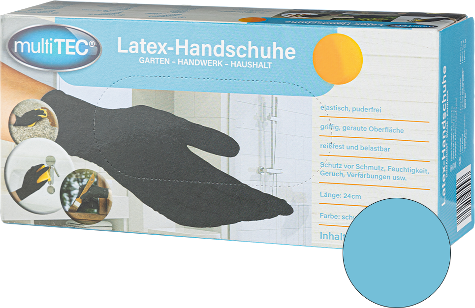 Thumbnail - Puderfreie Latex-Handschuhe 50er