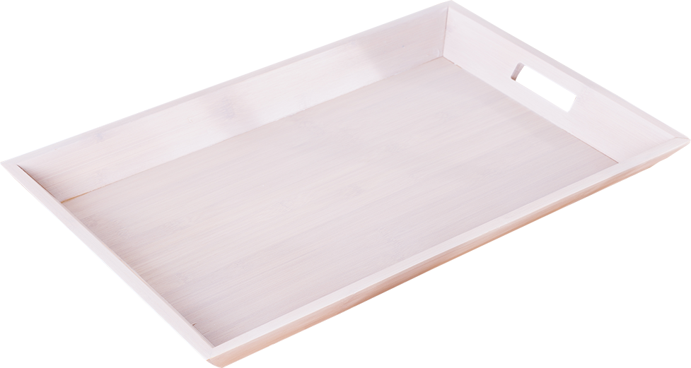 Bambus Aufbewahrungen "Weiß-lasiert"