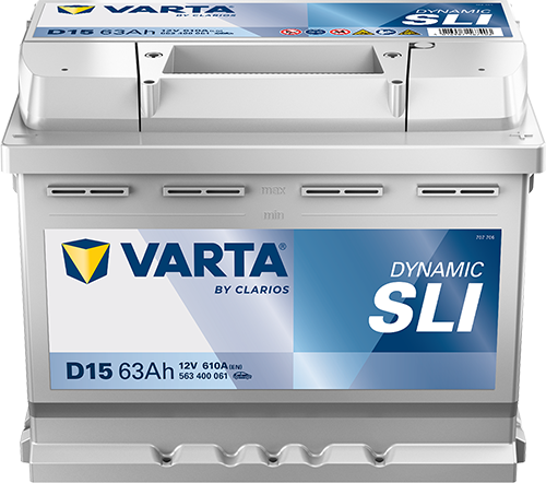 Thumbnail - VARTA Dynamic SLI D15 Autobatterien 563400061K262, D15, 12 V, 63 Ah, 610 A