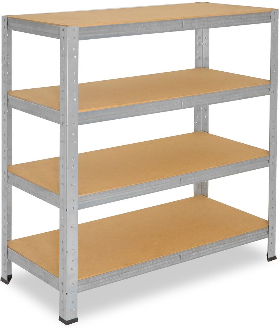 HOME 115x100x40cm Schwerlastregal in verzinkt mit 4 Böden