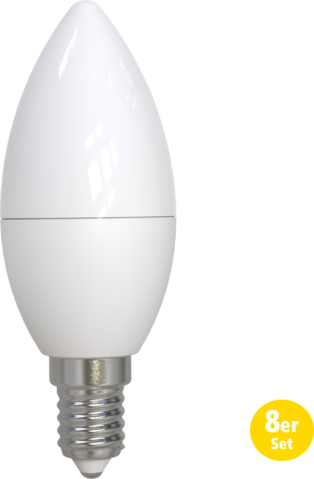 LED- Leuchtmittel 8er Set Kerze