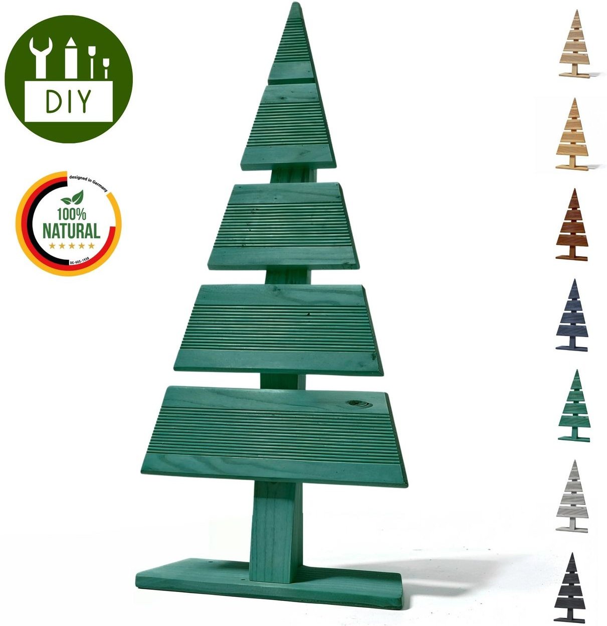 Weihnachtsdekoration 60cm Hoch DIY Holz-Weihnachtsbaum Dekobaum Tannenbaum Grün