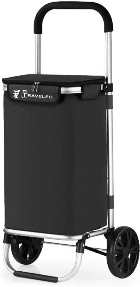 40L Einkaufstrolley – Einkaufswagen Aluminium Schwarz