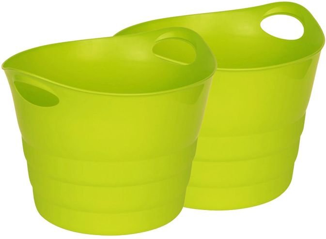 Set: 2 x Kreher Multifunktionskorb "Honey" 42 Liter (Grün)