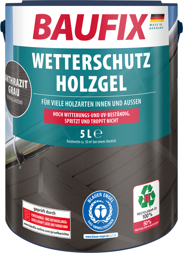Wetterschutz-Holzgel Anthrazitgrau