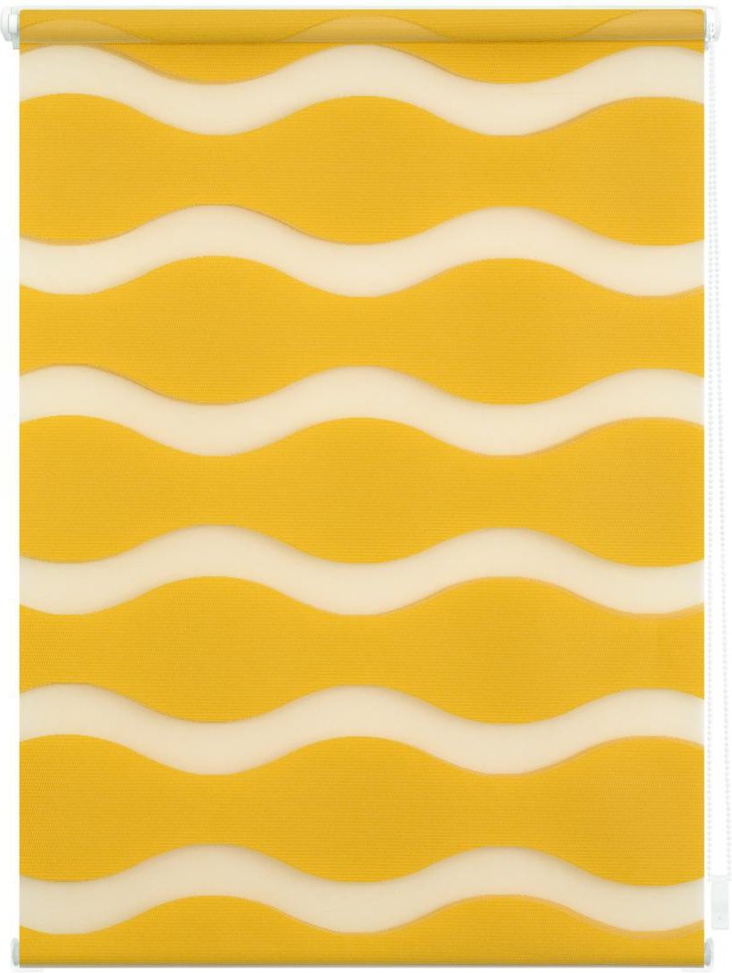 Duo Rollo Welle Klemmfix, ohne Bohren, Senfgelb, 110 cm x 150 cm (B x L)