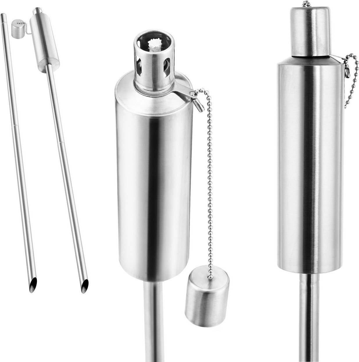 Gardebruk Öl-Fackel 6er-Set Edelstahl 115cm